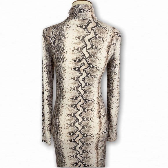 GENERATION LOVE SnakeSkin Mock Neck Bodycon Maxi - Picture 7 of 14